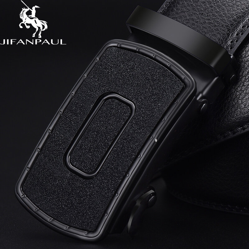 JIFANPAUL men brand belt high quality authentic luxury leather designer belt automatic buckle men's business belt free shipping
