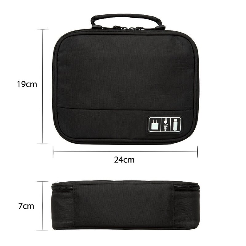 BAGSMART Men Travel Electronic Accessories Bag Waterproof Nylon Bag for Earphones Usb Flash Drive Power Bank Organizer Cases