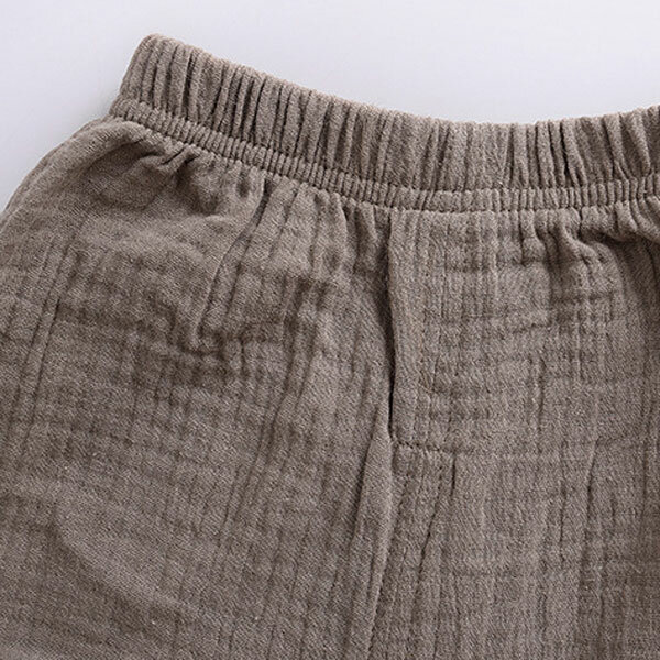 Linen Pleated Baby Boys Girls Pants Summer Cotton Straight Long Pants Kids Clothes Children Casual Trousers Breathable