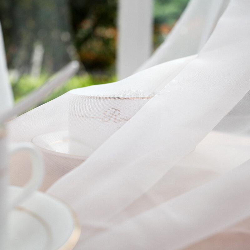 Cucina Tende di Tulle Translucidus Moderna Casa Decorazioni Per Finestra Bianco Sheer Voile Tende per il Salone Singolo Pannello B502