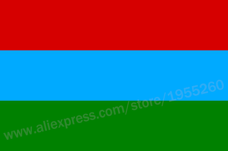 Bandera de la República de Karelia, 3x5 pies, 90x150 cm, banderas de los temas imperiales de Rusia