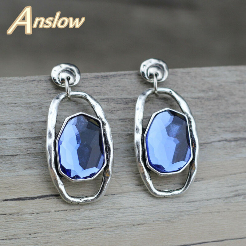 Anslow – boucles d'oreilles Vintage Punk mode en cristal, accessoires de bijoux en strass pour femmes, LOW0124AE