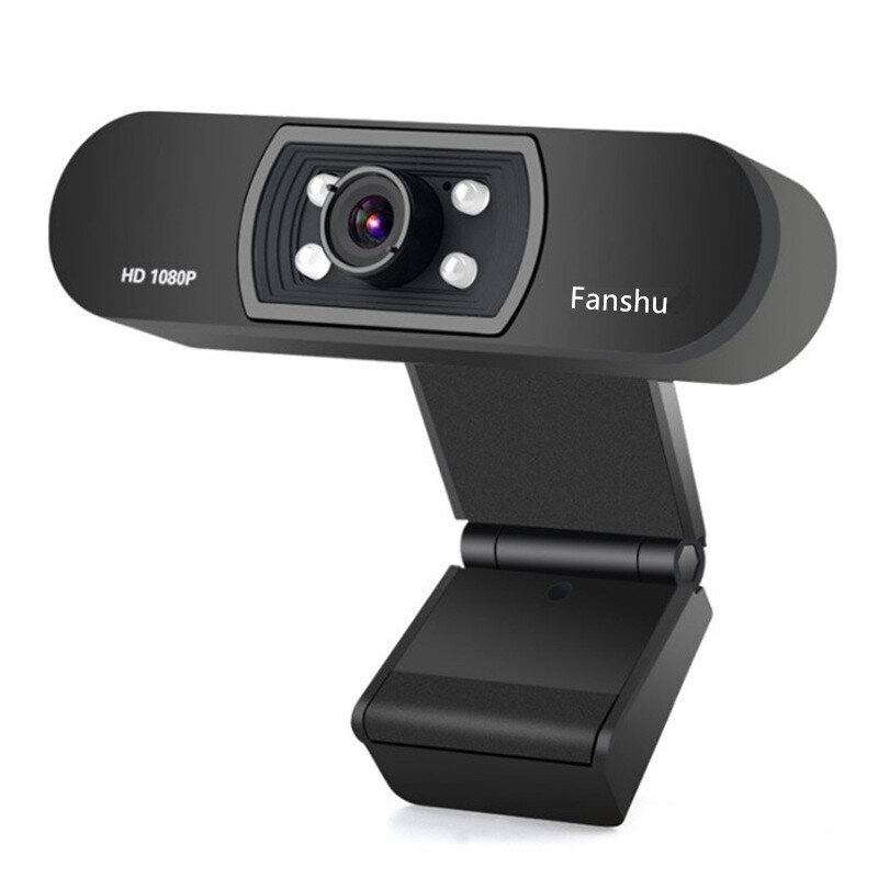 Fanshu USB 2.0 strony internetowej aparat cyfrowy Full HD 1080 P kamera internetowa z mikrofon na klips i staje w sytuacji sam na sam CMOS o rozdzielczości 2.0 megapiksela kamera internetowa do komputera PC Laptop