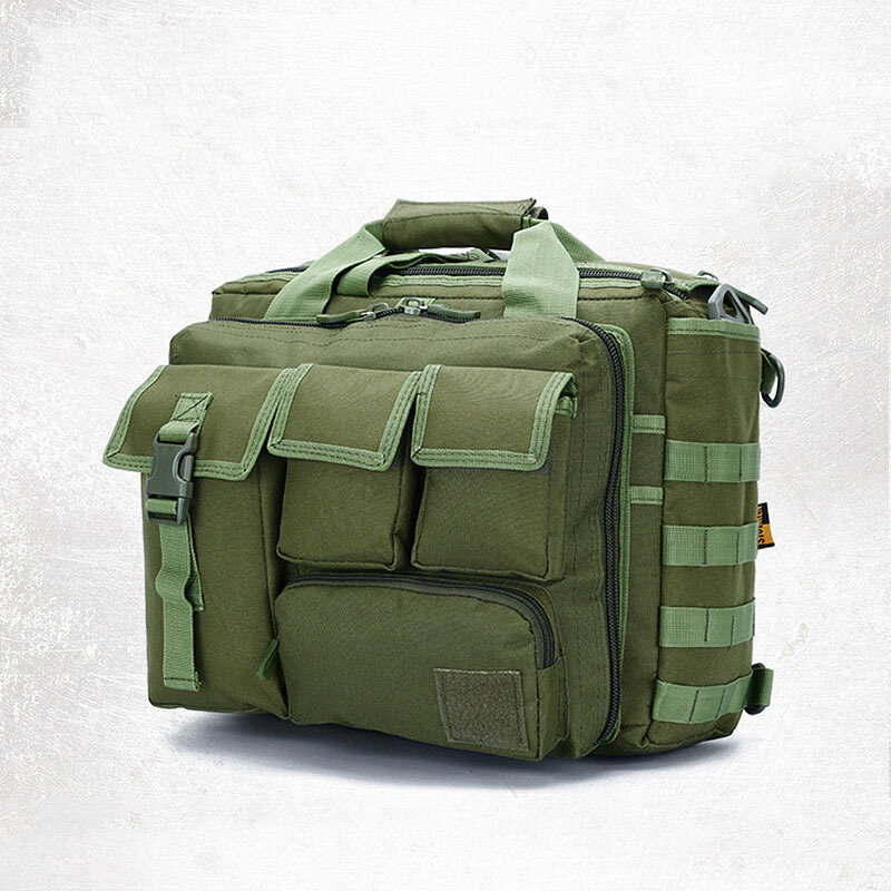 Męskie wojskowy torba na laptopa wielofunkcyjny odkryty Tactical teczki komputer torebki na ramię do uprawiania turystyki pieszej szkoła podróży