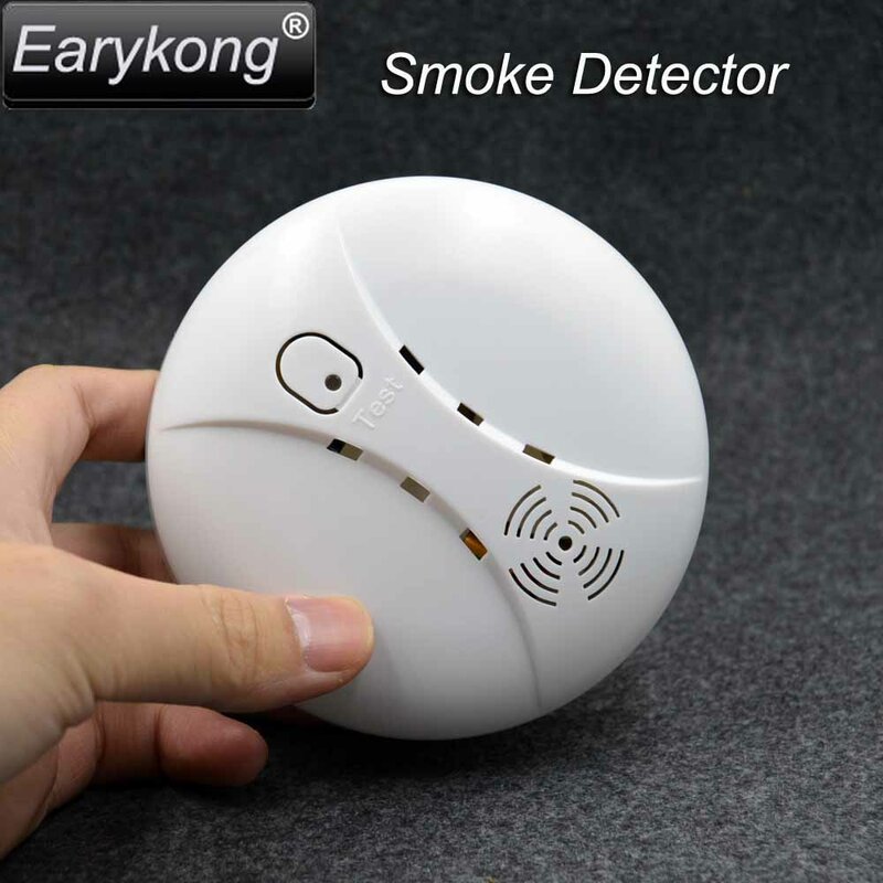 433MHz Drahtlose Rauchmelder Feuer Alarm Sensor für Wifi GSM alarm für Indoor Hause Sicherheit Garten Sicherheit SM-01, heißer Verkauf,