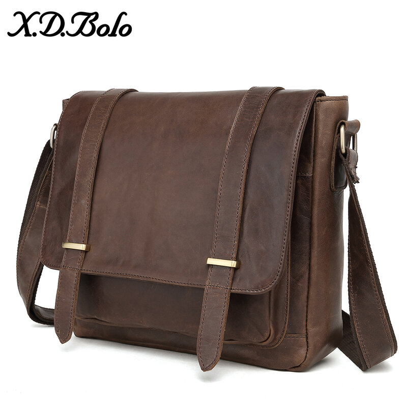 X.d.ボルコ-男性用の本革ショルダーバッグ,クレイジーホースメンズバッグ,卸売り