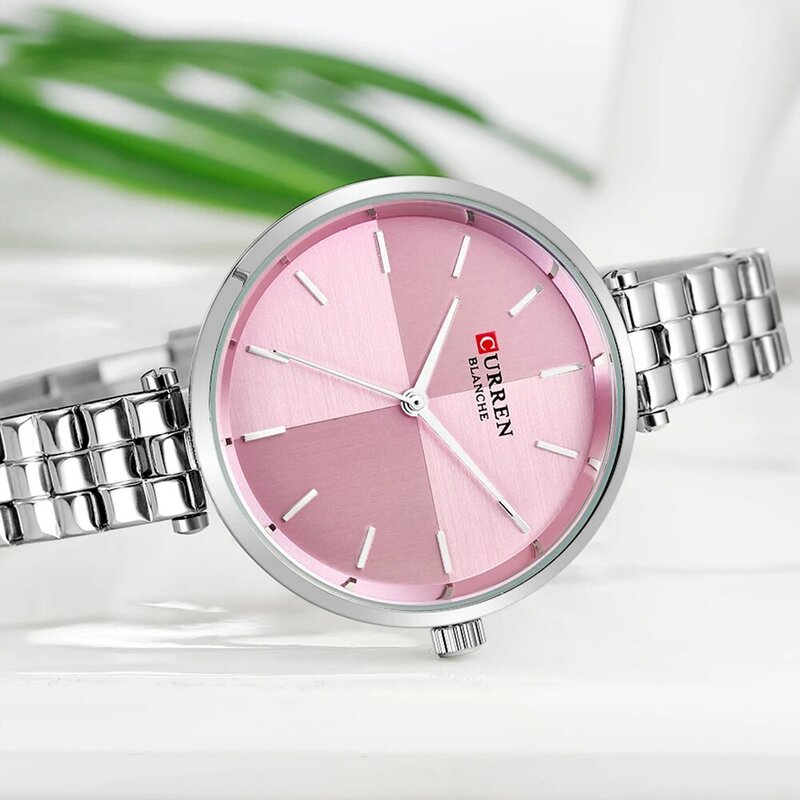 العلامة التجارية الأعلى CURREN ساعة نسائية فاخرة كاملة الصلب السيدات فستان كوارتز ساعة اليد بسيطة مقاوم للماء ساعة reloj mujer