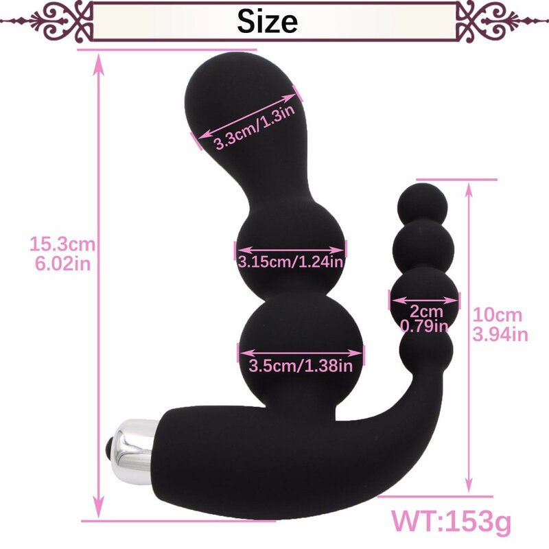 Double Vagina Anal Vibrators for Women Prostate Massager Anal Beads G Spot Vibrator Sex Toys for Woman Men Gay Sex Machine Shop