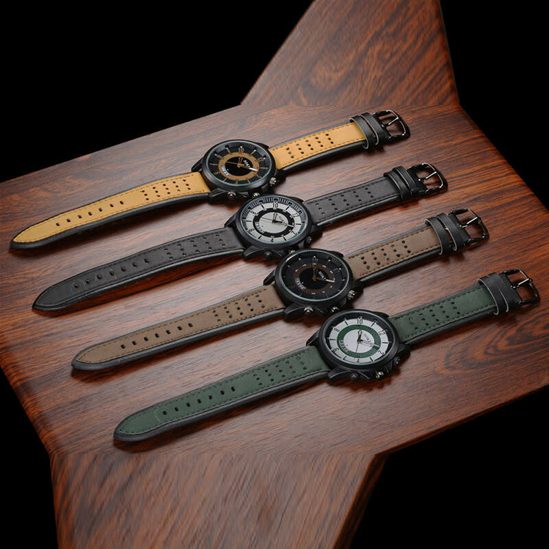Soki relógio masculino de pulso, relógios de luxo modernos para homens, gel de sílica, couro, relógios analógicos de quartzo, relógios de pulso para dia e data
