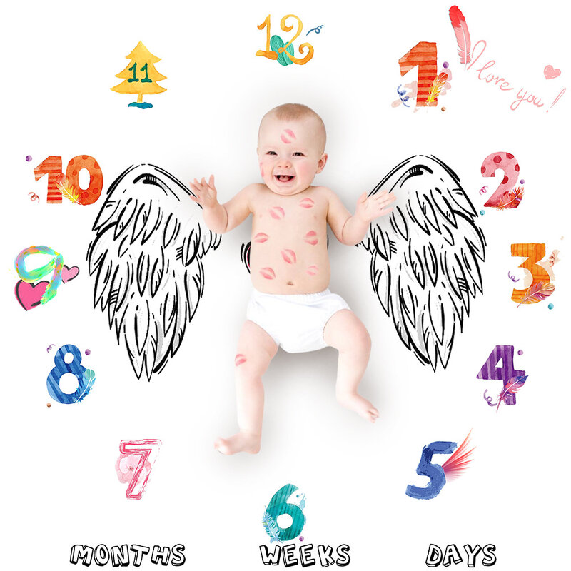Pasgeboren Baby Leuke Dekens Mode Deken Fotografie Rekwisieten Digitale Gedrukt Inbakeren Wrap Badhanddoeken Zachte Deken