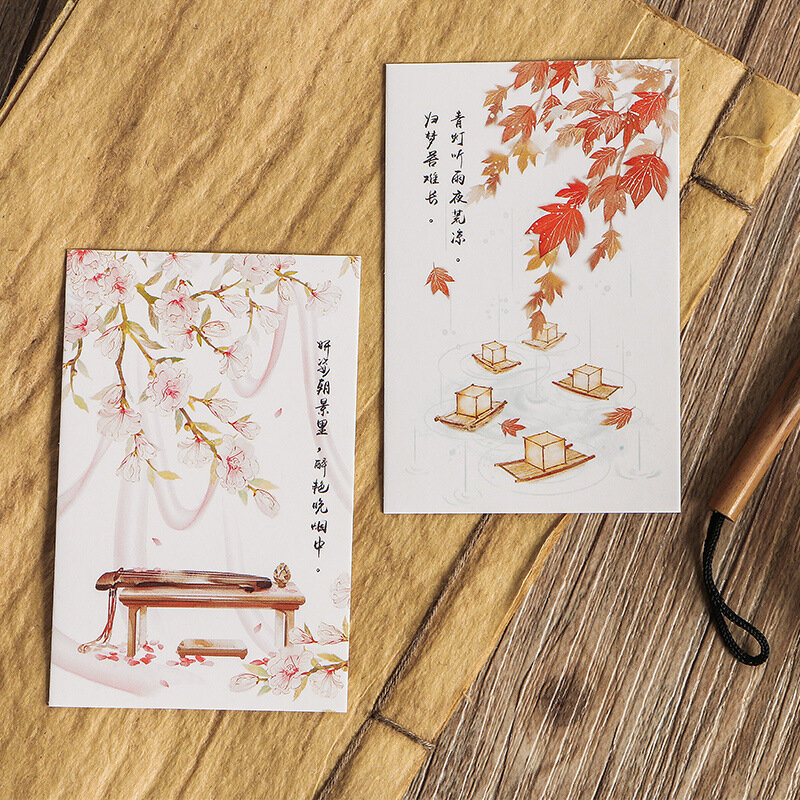 28 Tờ/Bộ Mới Lạ Vườn Dòng Hoa Lomo Card/Lời Chào Bưu Thiếp/Sinh Nhật Letter Bao Thư Tặng Thẻ