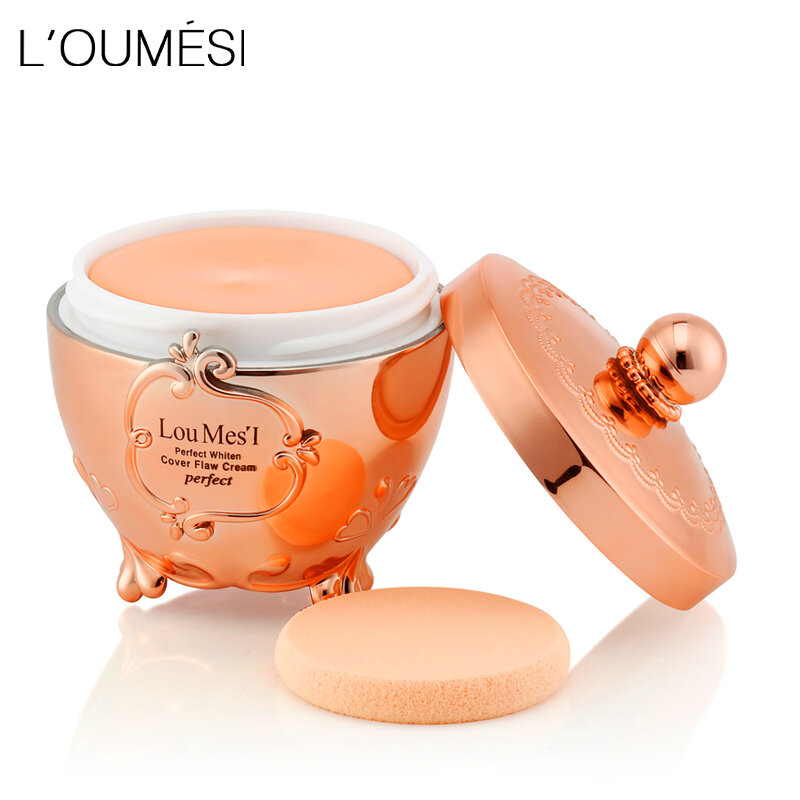 Crema correctora para la cara Loumesi, prebase de maquillaje, corrector invisible cubre poros y arrugas, base de maquillaje