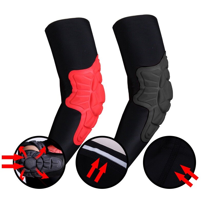 Coderas transpirables, protectores acolchados de compresión para el brazo, Protector de manga para Skateboarding, baloncesto y fútbol