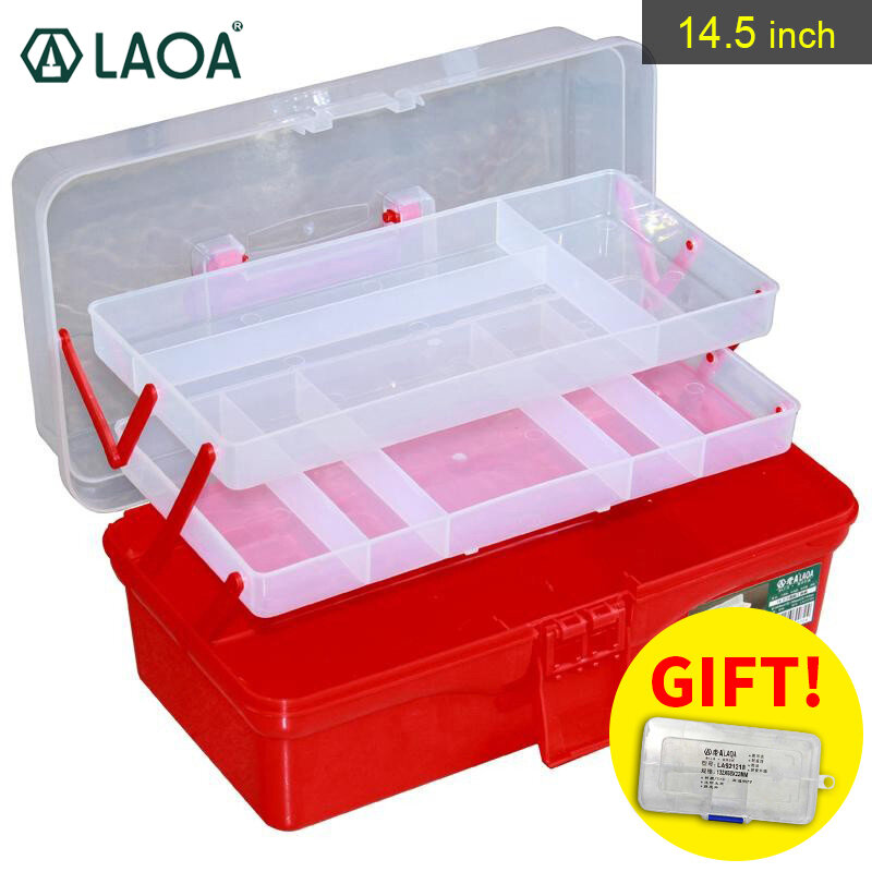 LAOA-Caja de Herramientas plegable para medicina, Kit de manicura, contenedor de trabajo para almacenamiento, colorida