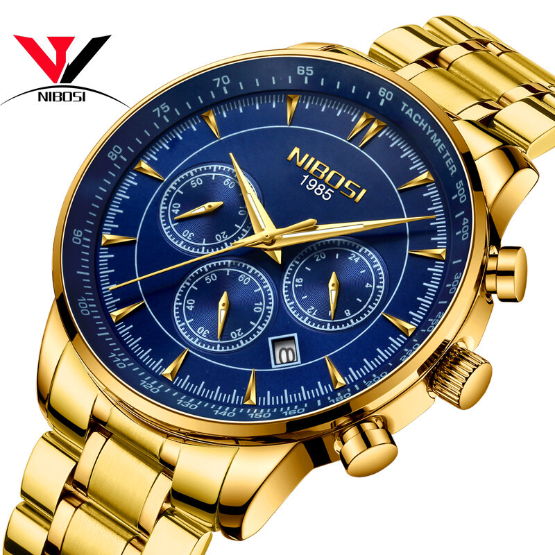 Relogio Masculino NIBOSI Quartz Watches Men Steel Band Men Watches 2018 Luxury Brand Waterproof Wrist Watches For Men Brand Saat