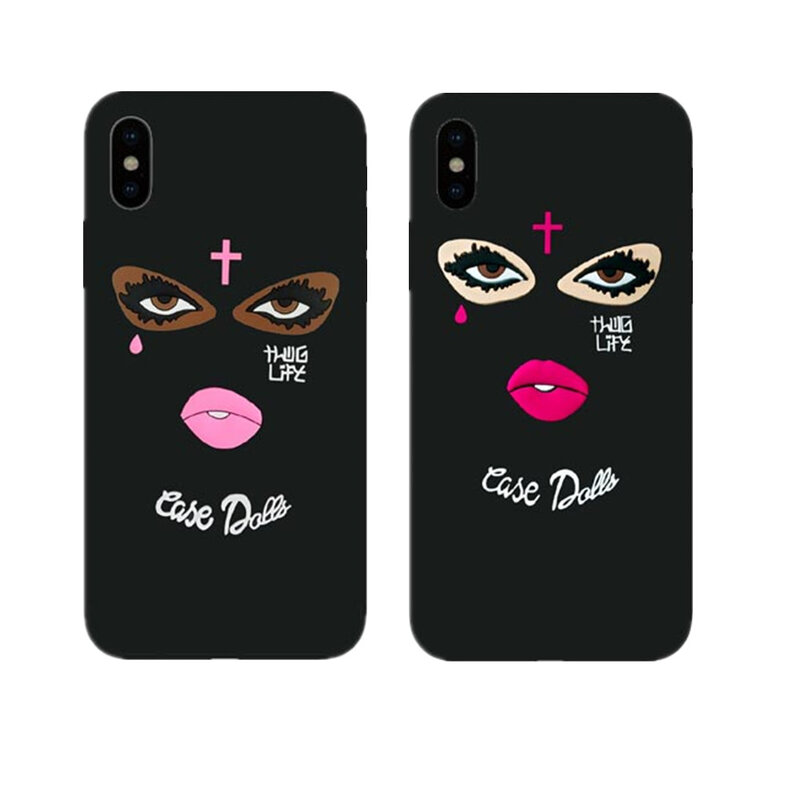 Masked Goon Thug Life Phone Coque Case for iPhone X 6s 6 7 8 plus 5 5S SE xr xs max Teared Girl Jesus Christian Cross soft Cover