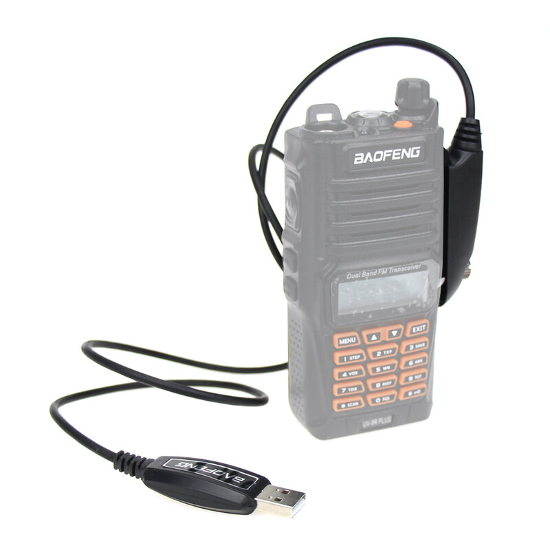 Baofeng-Cable de programación USB para walkie-talkie UV-9R, Original, impermeable, para BAOFENG UV-XR Plus, UV-9R, con controlador de CD