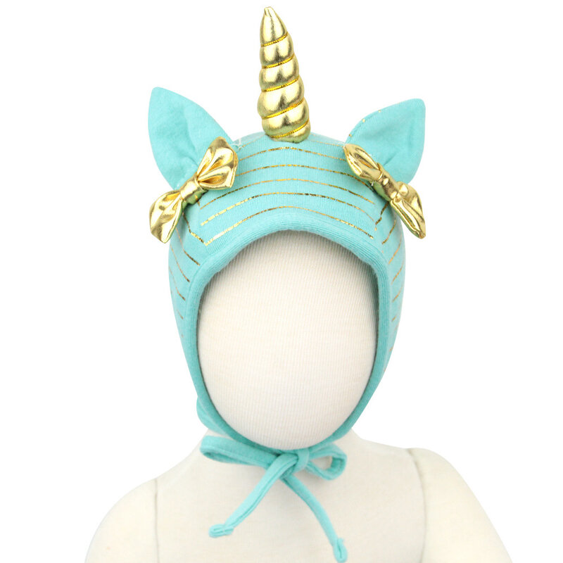 6 색 어린이 유니콘 모자, 키즈 베이비 소프트 코튼 블렌드 비니 소녀 소년 유아 따뜻한 모자 유니콘 모자