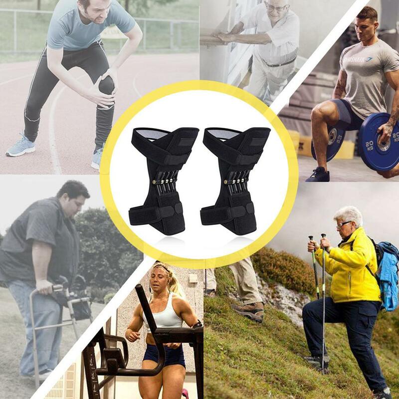 Rodilleras de soporte para aumento de potencia, protección para rodilla, rebote potente, fuerza deportiva, reduce el dolor, protección para piernas frías
