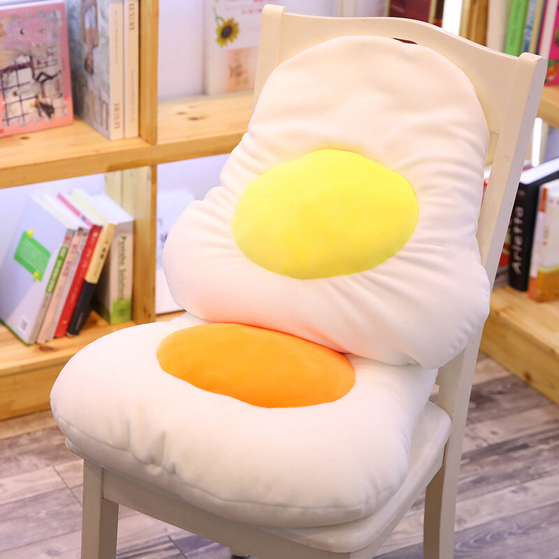 Kreatywne jajko pluszowa poduszka nadziewane realistyczne jedzenie pluszowe zabawki żółtko poszewka na poduszkę dla dzieci zabawki domowa dekoracja na sofę poduszka