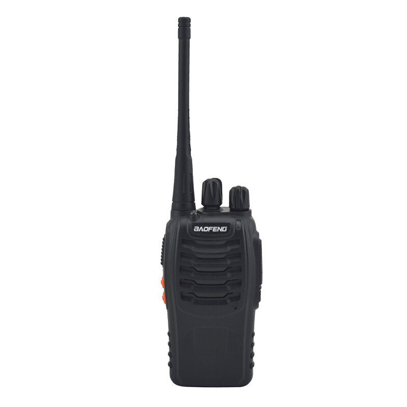 2 unids/lote BF-888S $TERM impacto baofeng walkie talkie 888 UHF 400-470MHz 16 canales de radio de dos vías con auricular bf888s transceptor