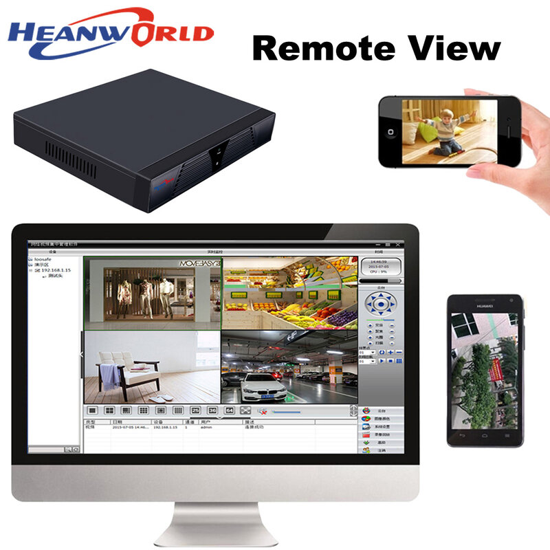 Heanworld super hd nvr 16ch 5.0mp 4k gravador de vídeo em rede 16 canais p2p nuvem h.265 + cctv sistema de registro hdmi-compatível