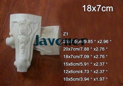 Z1-18x7 centimetri di Legno Intagliato Onlay Applique Falegname Della Decalcomania Lavorazione del Legno Falegname Gamba Fiore