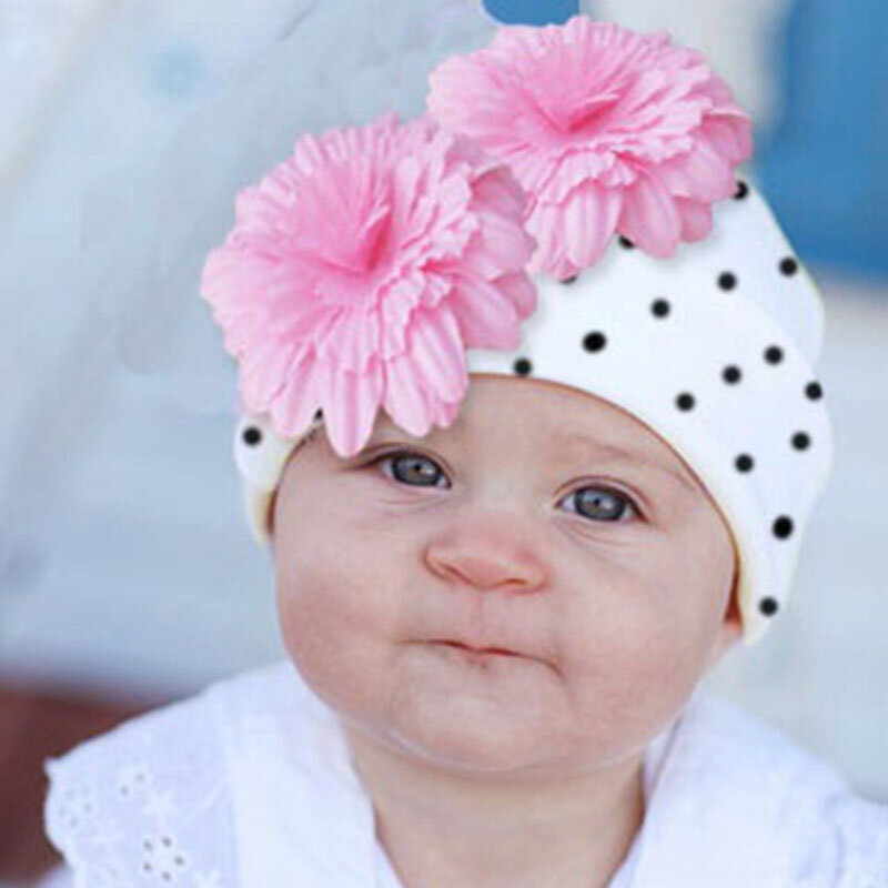 Bnatalwell-قبعة قطنية لحديثي الولادة ، إكسسوارات زهور رائعة ، قبعات بوتيك للأطفال ، قبعة ربيعية مزهرة H361