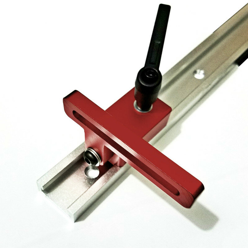 1Set Miter Track Stop and Aluminium Alloy T-tracks Slot Miter Track Jig Fixture T-Slot Woodworking Tool DIY Manual