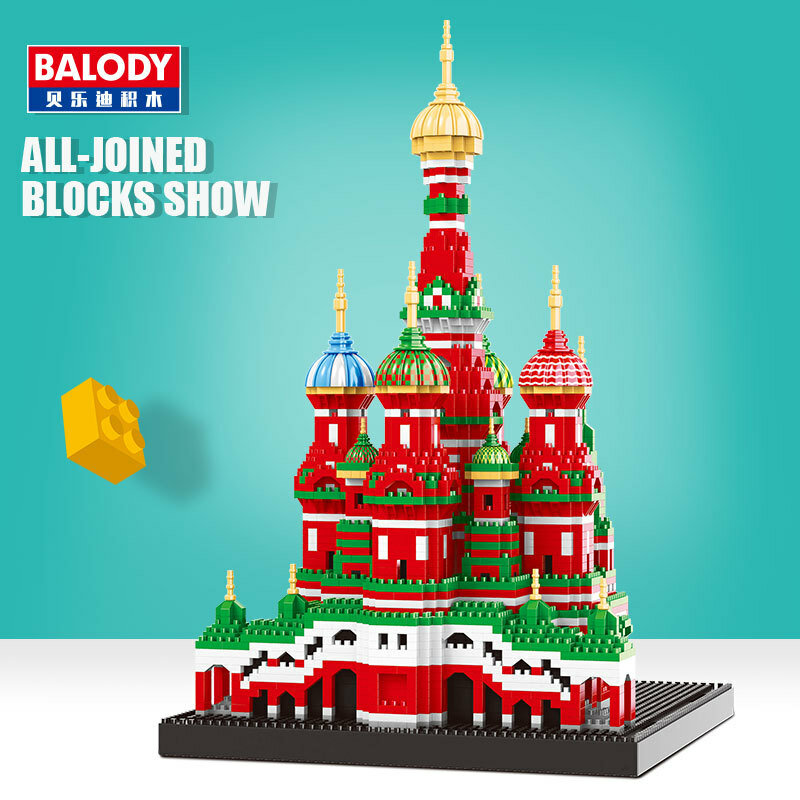 Ciudad mundialmente famosa Compatible arquitectura modelo mini bloques de construcción de juguetes para regalo de niños Balody de ladrillos pequeños