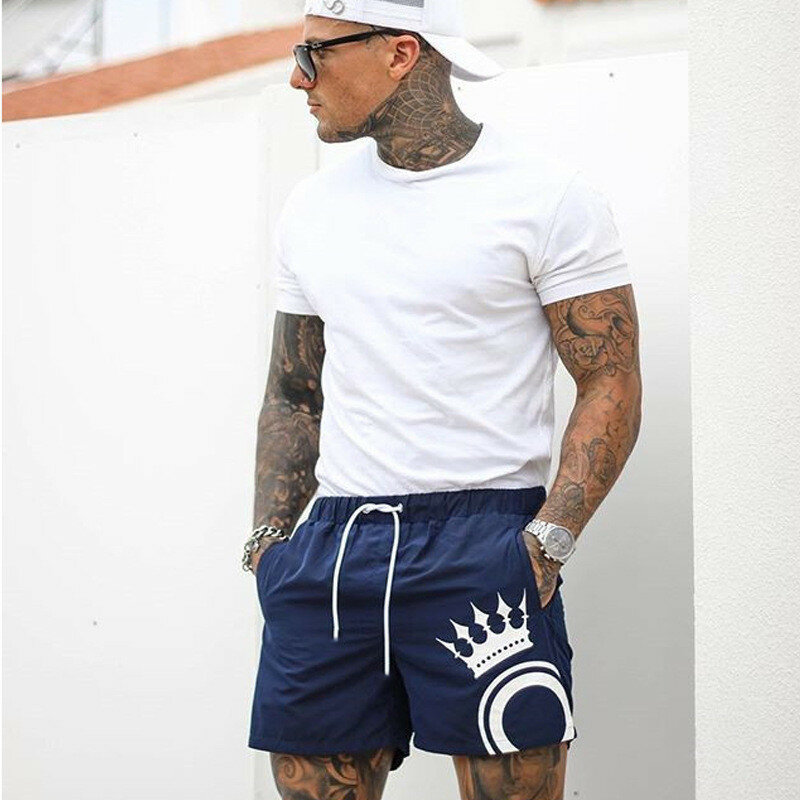 2021 novo quente nova moda masculina shorts calças de musculação moletom de fitness curto basculador casual calções masculinos