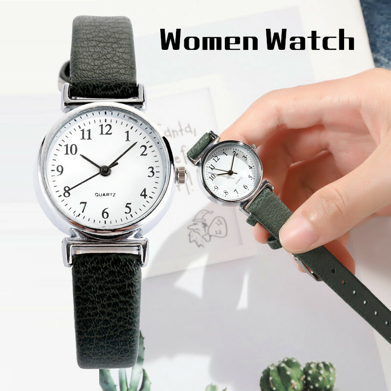 トップブランドファッションカジュアルレトロ防水黒革のブレスレット高級女性クォーツ女性の腕時計リロイmujer