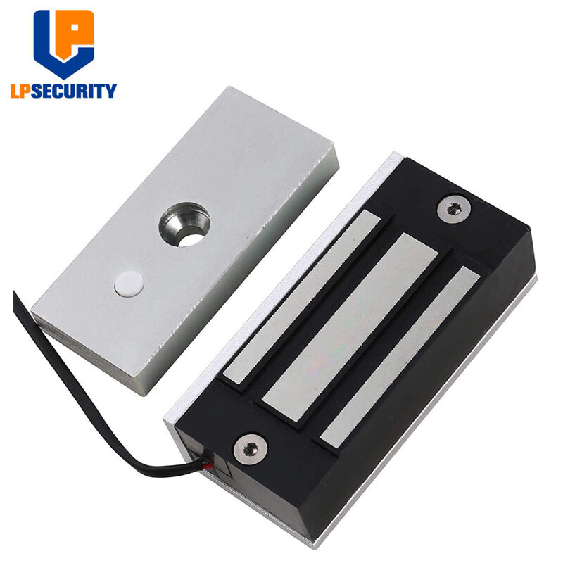 12V 24V 60Kg Elektronik Electric Magnetic Lock Gagal Aman EM Kunci Memegang Kekuatan Elektromagnetik untuk Pintu Masuk akses