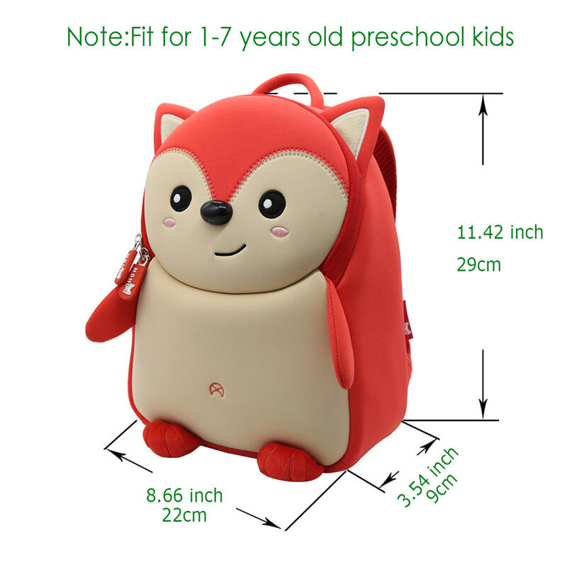NOHOO Toddler Children School Bag for Boys Kids Waterproof Backpack Kindergarten Girls 3D Cartoon Shape Mochila for 2-7 Years
