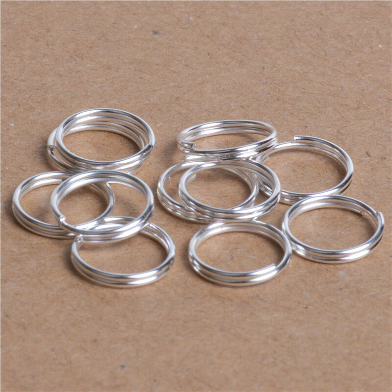 200 unids/lote de anillos de doble salto y anillo dividido para hacer joyas, accesorios para manualidades DIY, 4/5/6/8/10mm, Color dorado, plateado y bronce