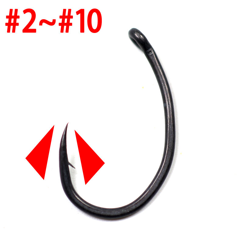 Wifreo, 30 шт., #2 #4 #6 #8 #10, крючок для ловли карпа, матовые черные крючки, острые рыболовные крючки