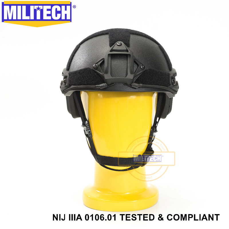 Iso certificado 2019 novo militech bk nij nível iiia 3a rápido alta xp corte à prova de balas aramida balístico capacete com 5 anos de garantia