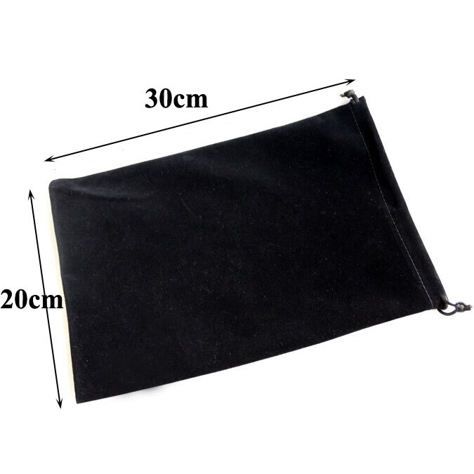 Grosir 20 pcs/lot 20x30 cm Ukuran Besar Serut Beludru Tas Untuk Tablet PC Hadiah Natal Tas Pernikahan Packing buku Tas
