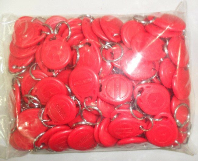 8 Color 100pcs RFID 125KHz Tag TK4100 EM4100 Proximity ID Token Tags Key fobs Ring RFID Card for Access Control Time Attendance