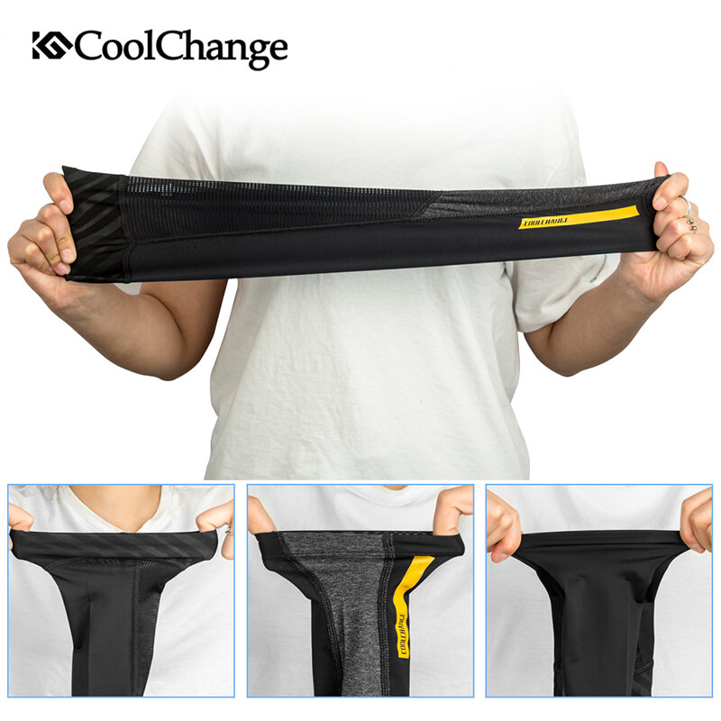 CoolChange-calentadores de brazo de tela para ciclismo, protección UV, para correr, baloncesto y bicicleta de montaña, verano