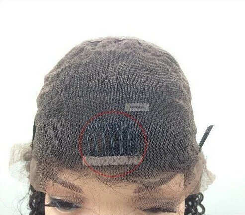 30 pz filo di colore Nero parrucca con clip 7 denti di capelli piena del merletto parrucca combs snap cap parrucchino accessori styling strumenti