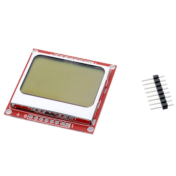 Adaptador de módulo de lcd de eletrônica inteligente, monitor de luz de fundo branca, tela pcb 84*48 84x84 nokia 5110 para arduino