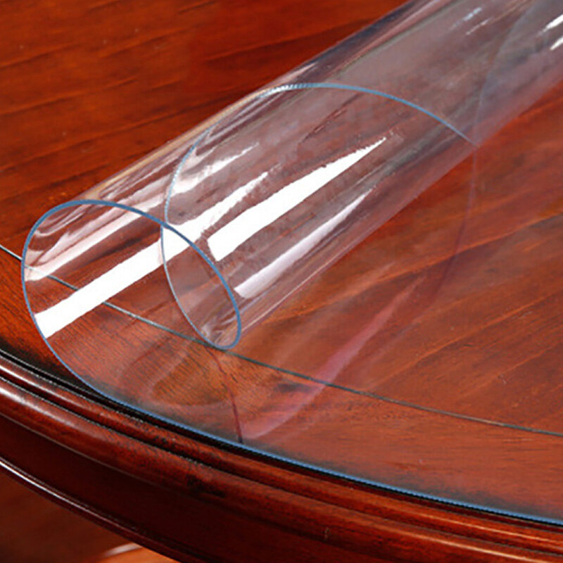 かすん PVC テーブルクロス透明防水ラウンドテーブルクロスキッチンパターンオイルカバーガラスソフト布ダイニングテーブルマット