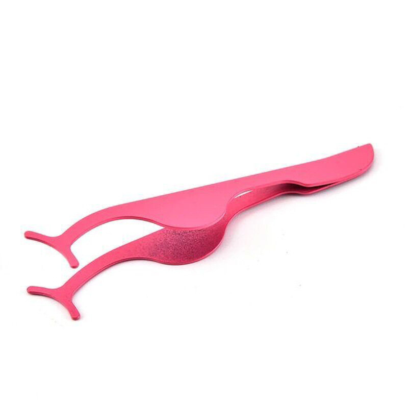 Ímã pinças de cílios postiços ferramentas de beleza magnética cílios modelador assistente pinça rosa aço inoxidável