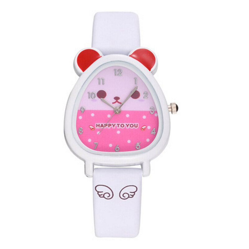 Reloj con diseño de animales para niños y niñas, pulsera de cuarzo, regalo de cumpleaños, venta al por mayor, # A