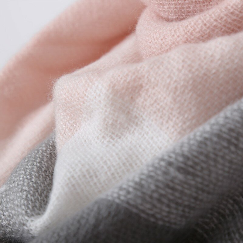 Lenço de inverno para mulheres marca de moda designer xale cashmere xadrez triângulo lenços cobertor bufanda atacado dropshipping