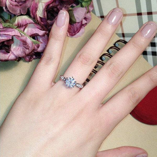 1,75 ct AAA Zirkon Engagement Ringe für frauen Rose gold farbe Hochzeit ringe weibliche anel Österreichischen Kristalle Schmuck top qualität