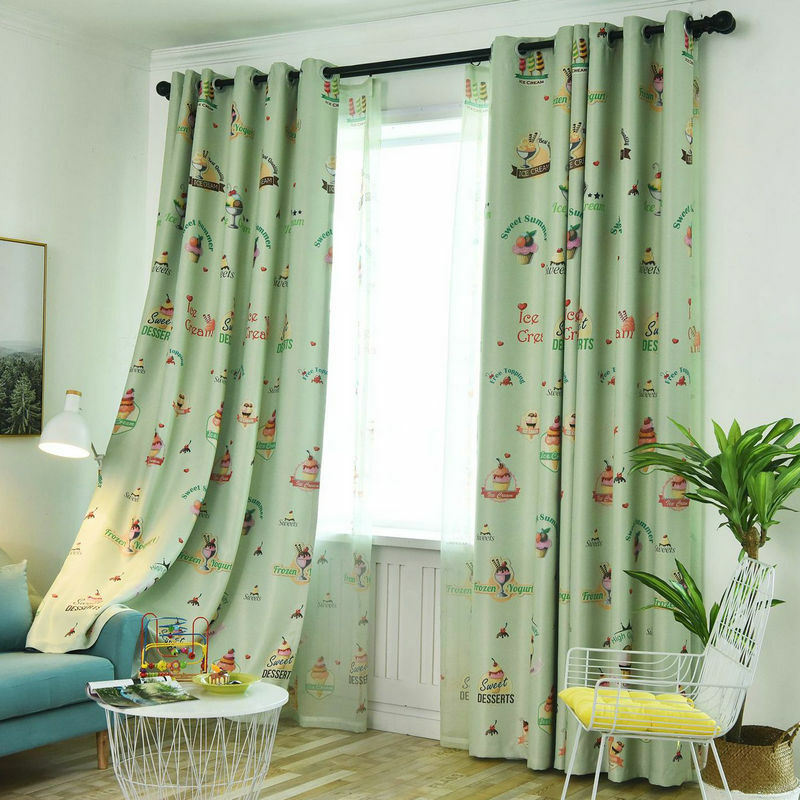 Rústico janela cortinas para sala de estar/quarto cortinas blackout tratamento janela/cortinas decoração casa tulipa/folhas/padrão floral