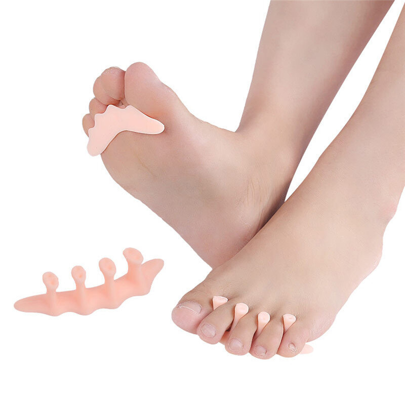 1 par Qualidade Macia Ferramenta de Cuidados Com Os Pés Gel Toe Straightener Corrector Hálux Valgo Joanetes Protetor Osso Grande Espalhador Toe Pedicure