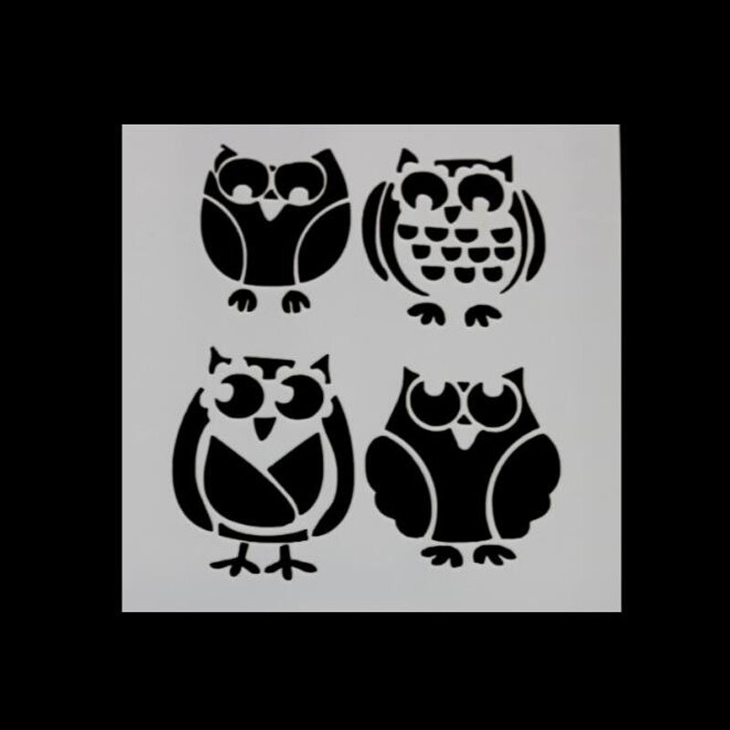 Stencils Owl DIY Scrapbooking Photo Album Decorative Embossing Paper Cards Making Template Drawing Sheet Stencil